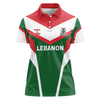 Custom Lebanon Rugby Women Polo Shirt Go Champions - Wonder Print Shop