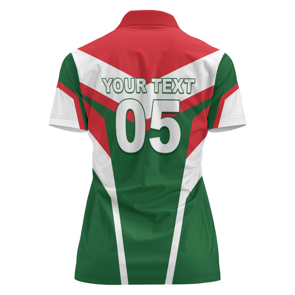 Custom Lebanon Rugby Women Polo Shirt Go Champions - Wonder Print Shop