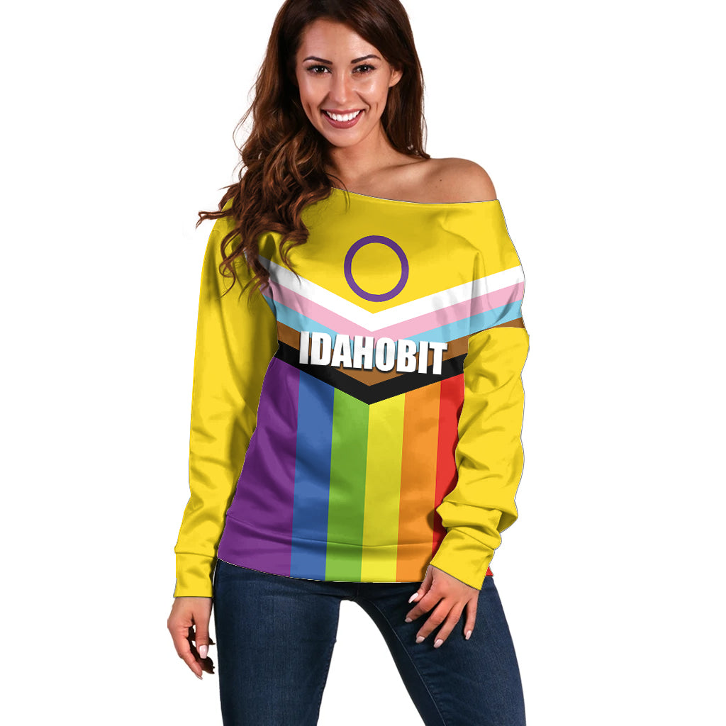 IDAHOBIT Day Off Shoulder Sweater LT6 - Wonder Print Shop