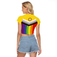 IDAHOBIT Day Raglan Cropped T Shirt LT6 - Wonder Print Shop
