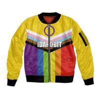 IDAHOBIT Day Sleeve Zip Bomber Jacket LT6 - Wonder Print Shop