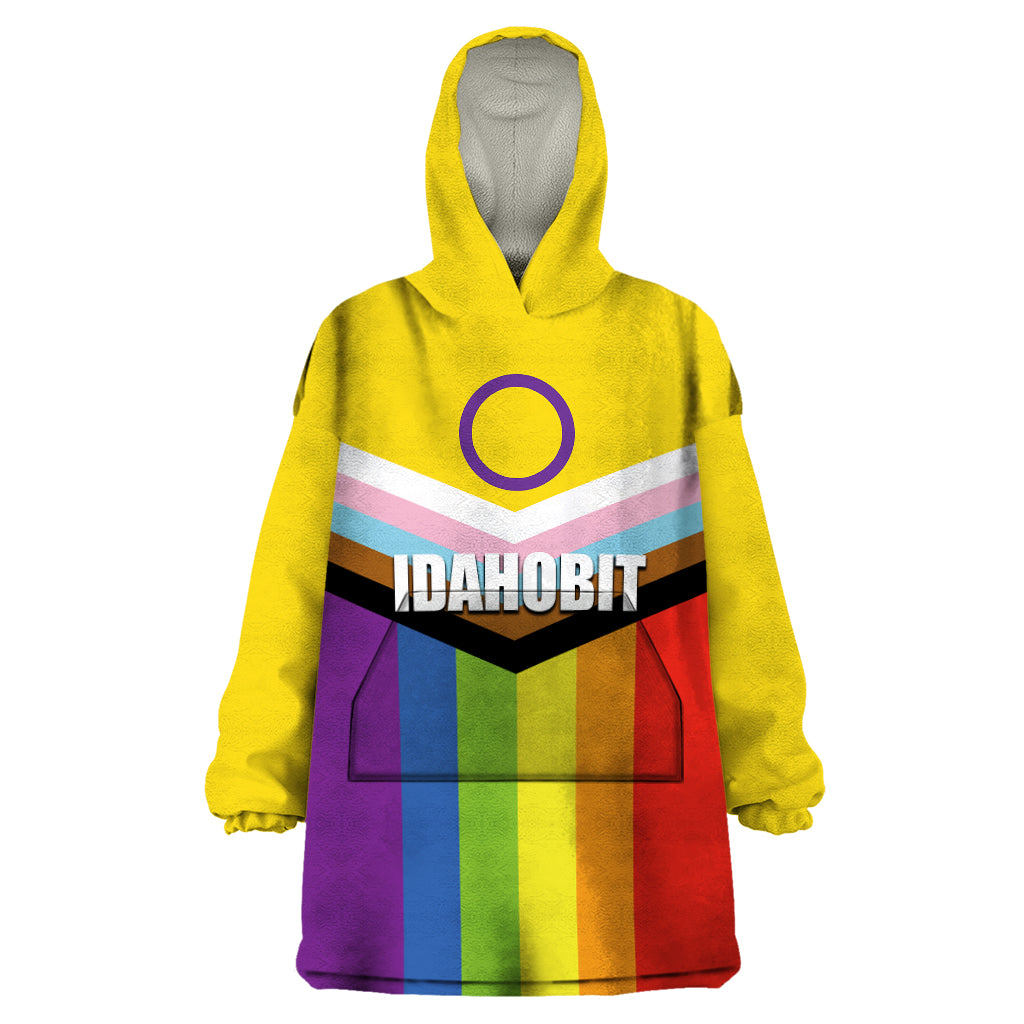 IDAHOBIT Day Wearable Blanket Hoodie LT6 - Wonder Print Shop