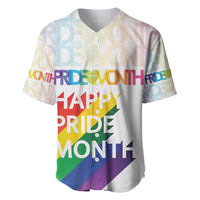 Happy Pride Month Baseball Jersey White Vibe LT6 - Wonder Print Shop