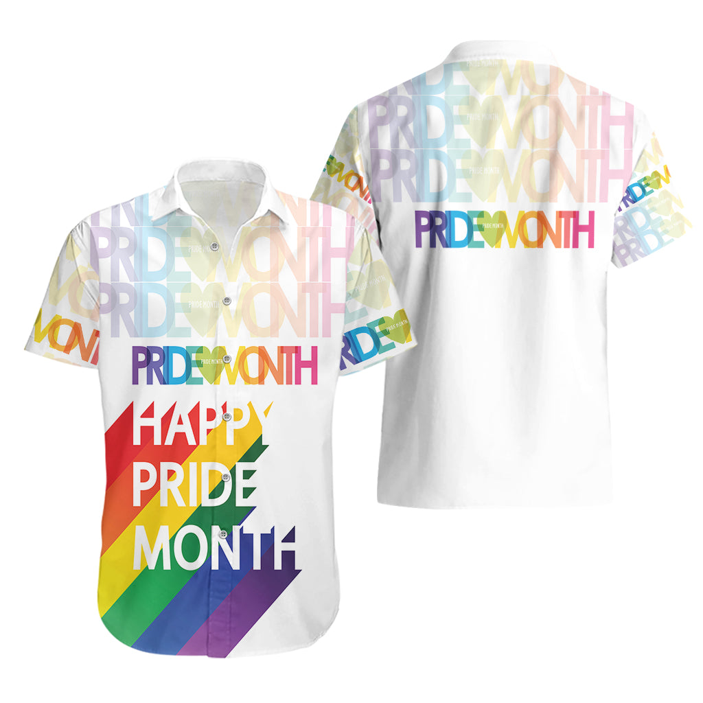 Happy Pride Month Hawaiian Shirt White Vibe LT6 - Wonder Print Shop