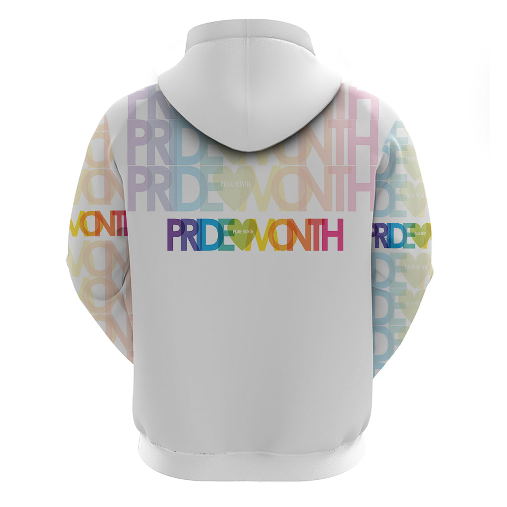 Happy Pride Month Hoodie White Vibe LT6 - Wonder Print Shop