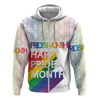 Happy Pride Month Hoodie White Vibe LT6 - Wonder Print Shop