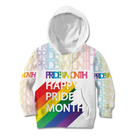 Happy Pride Month Kid Hoodie White Vibe LT6 - Wonder Print Shop