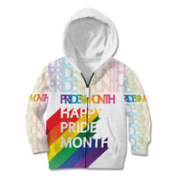 Happy Pride Month Kid Hoodie White Vibe LT6 - Wonder Print Shop