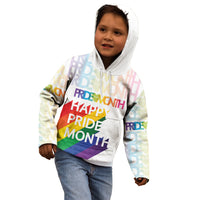 Happy Pride Month Kid Hoodie White Vibe LT6 - Wonder Print Shop