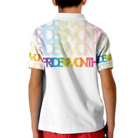 Happy Pride Month Kid Polo Shirt White Vibe LT6 - Wonder Print Shop