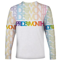 Happy Pride Month Long Sleeve Shirt White Vibe LT6 - Wonder Print Shop