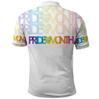 Happy Pride Month Polo Shirt White Vibe LT6 - Wonder Print Shop