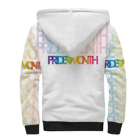 Happy Pride Month Sherpa Hoodie White Vibe LT6 - Wonder Print Shop