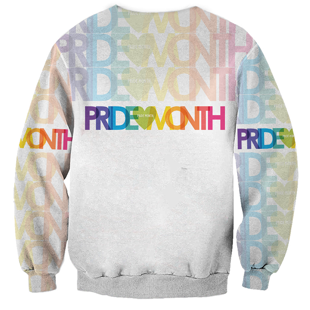 Happy Pride Month Sweatshirt White Vibe LT6 - Wonder Print Shop