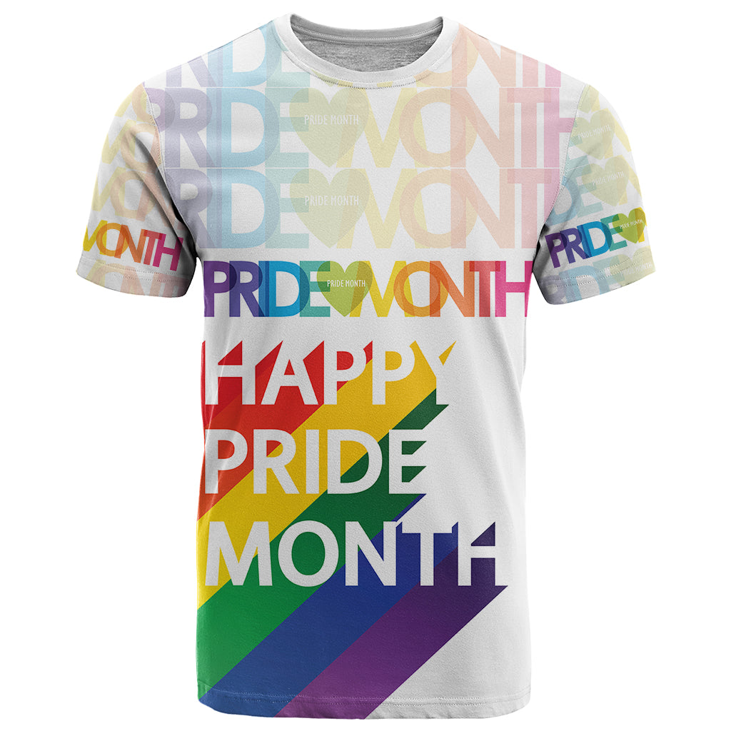 Happy Pride Month T Shirt White Vibe LT6 - Wonder Print Shop