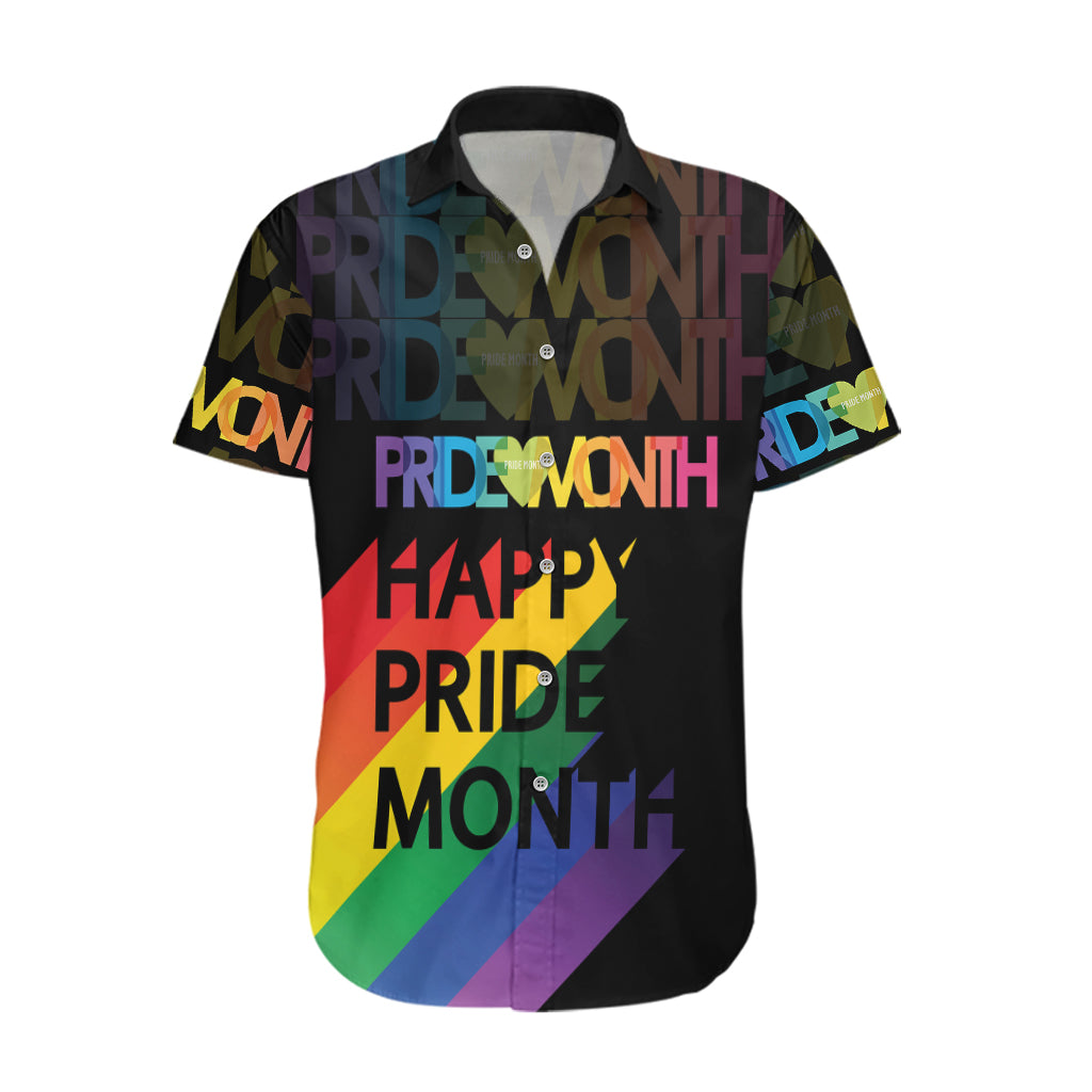 Happy Pride Month Hawaiian Shirt Black Vibe LT6 - Wonder Print Shop