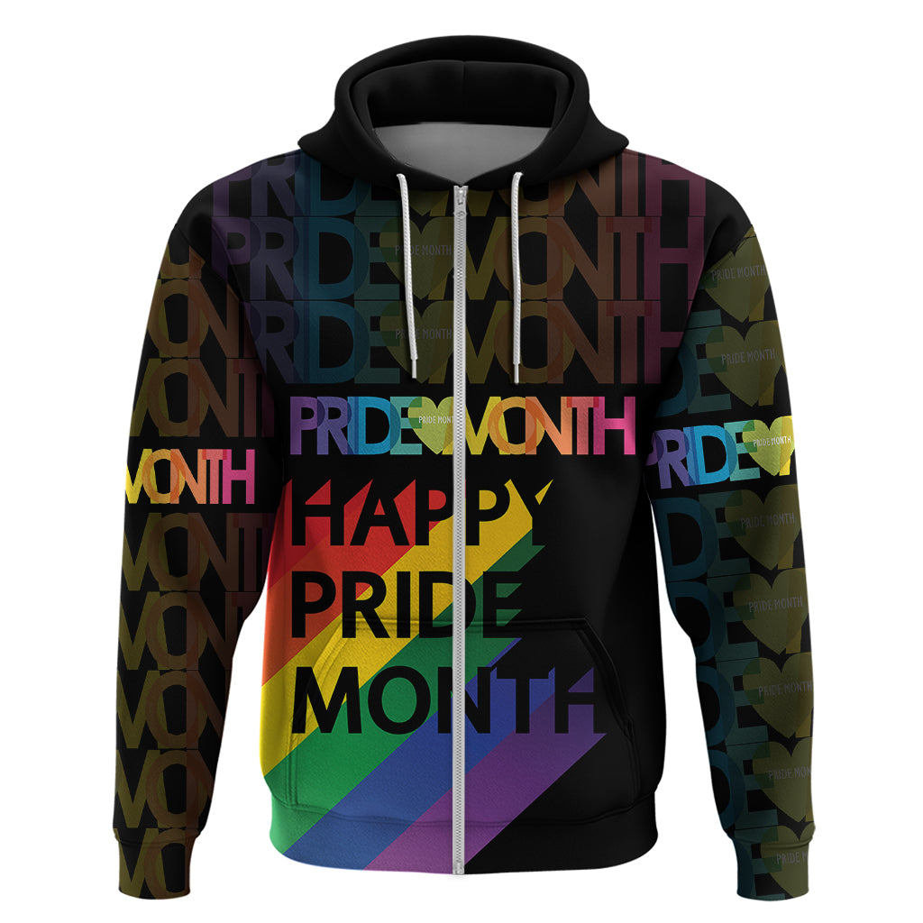 Happy Pride Month Hoodie Black Vibe LT6 - Wonder Print Shop