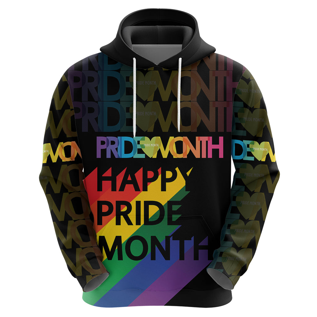 Happy Pride Month Hoodie Black Vibe LT6 - Wonder Print Shop