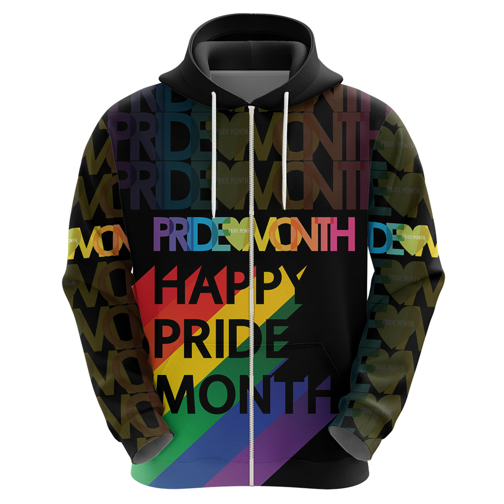 Happy Pride Month Hoodie Black Vibe LT6 - Wonder Print Shop