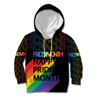 Happy Pride Month Kid Hoodie Black Vibe LT6 - Wonder Print Shop