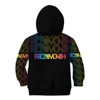 Happy Pride Month Kid Hoodie Black Vibe LT6 - Wonder Print Shop