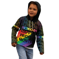 Happy Pride Month Kid Hoodie Black Vibe LT6 - Wonder Print Shop