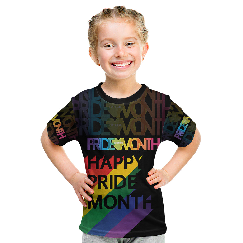 Happy Pride Month Kid T Shirt Black Vibe LT6 - Wonder Print Shop