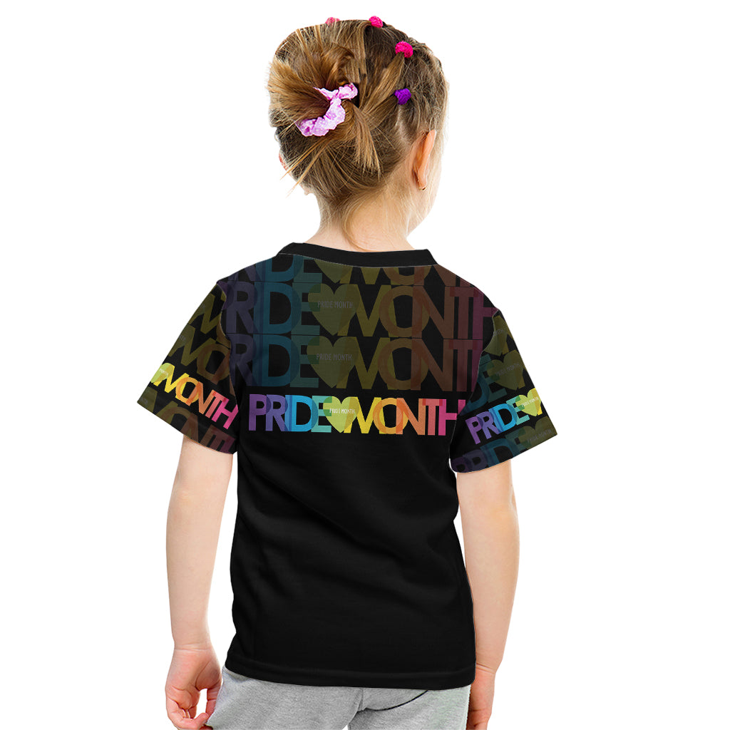 Happy Pride Month Kid T Shirt Black Vibe LT6 - Wonder Print Shop