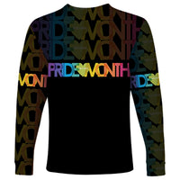 Happy Pride Month Long Sleeve Shirt Black Vibe LT6 - Wonder Print Shop