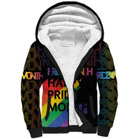 Happy Pride Month Sherpa Hoodie Black Vibe LT6 - Wonder Print Shop