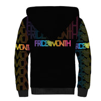 Happy Pride Month Sherpa Hoodie Black Vibe LT6 - Wonder Print Shop
