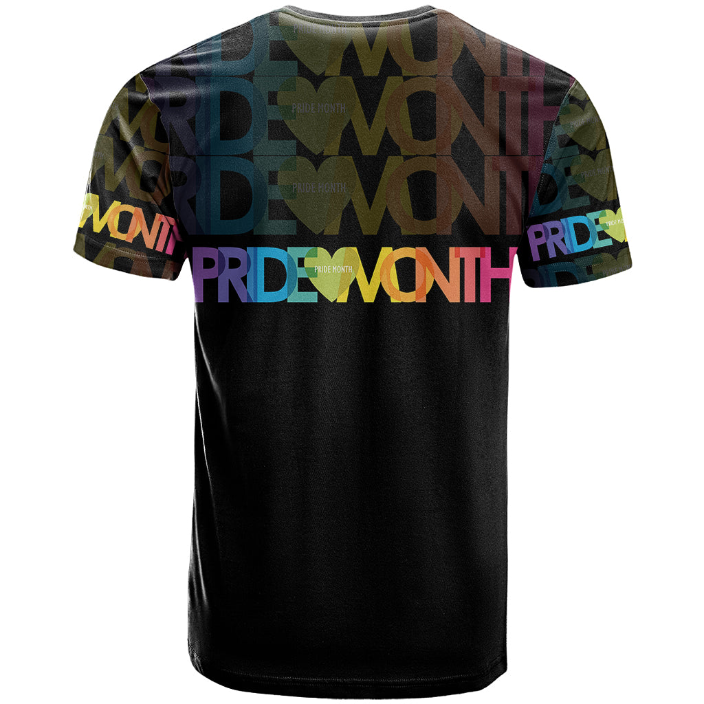 Happy Pride Month T Shirt Black Vibe LT6 - Wonder Print Shop