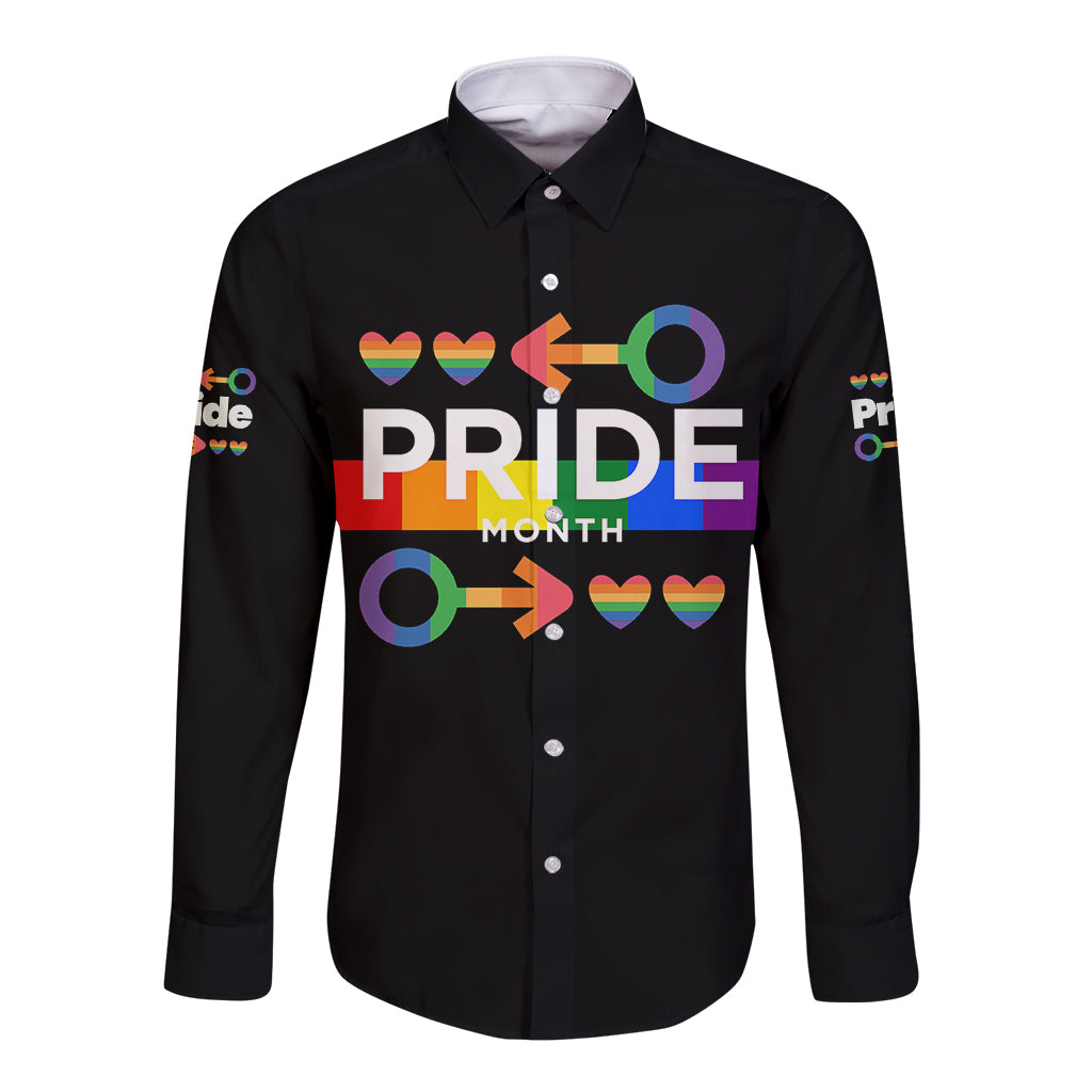 LGBT Gay Long Sleeve Button Shirt Pride LT6 - Wonder Print Shop