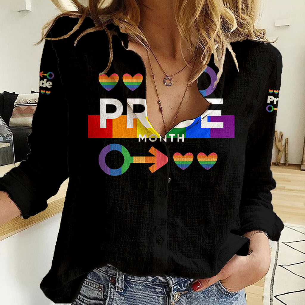 LGBT Gay Women Casual Shirt Pride LT6 - Wonder Print Shop