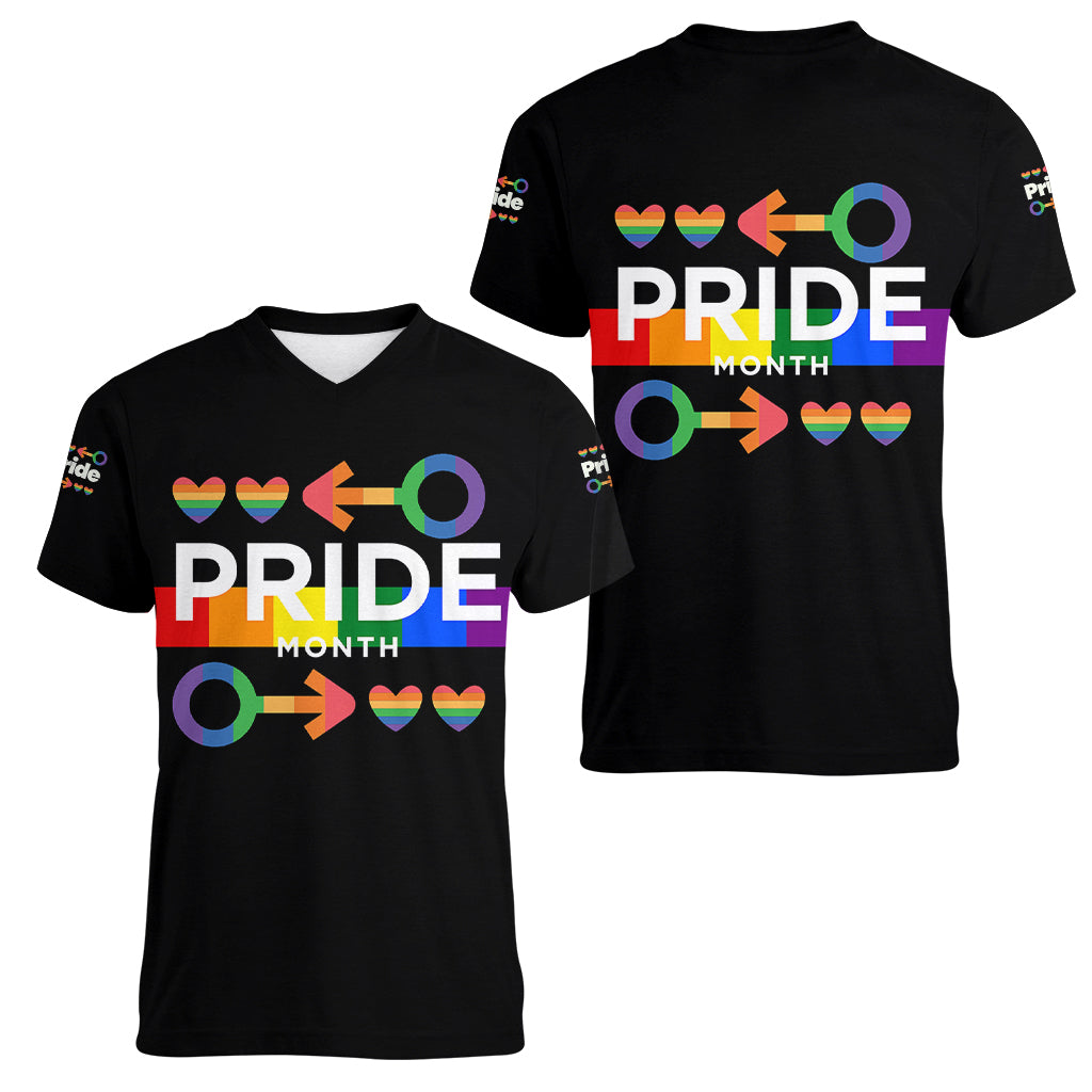 LGBT Gay Women V Neck T Shirt Pride LT6 - Wonder Print Shop