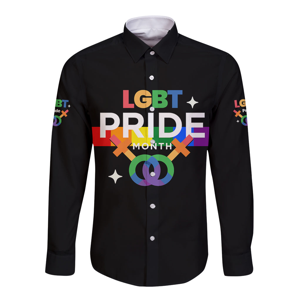 LGBT Lesbian Long Sleeve Button Shirt Pride LT6 - Wonder Print Shop