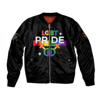 LGBT Lesbian Sleeve Zip Bomber Jacket Pride LT6 - Wonder Print Shop