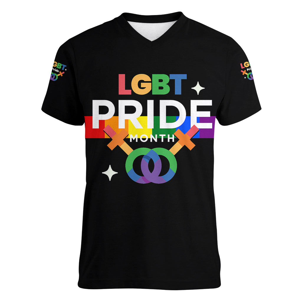 LGBT Lesbian Women V Neck T Shirt Pride LT6 - Wonder Print Shop