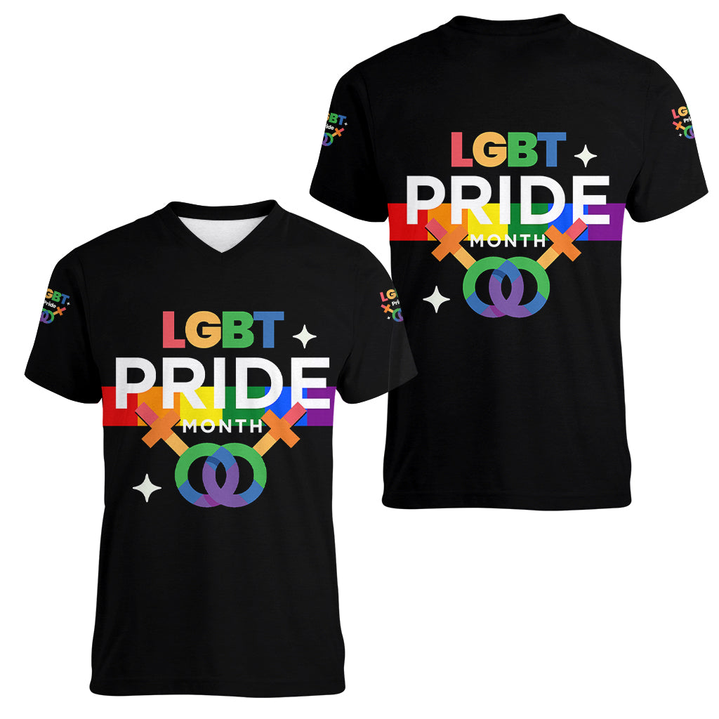 LGBT Lesbian Women V Neck T Shirt Pride LT6 - Wonder Print Shop