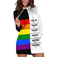 LGBT Pantone Hoodie Dress Pride LT6 - Wonder Print Shop