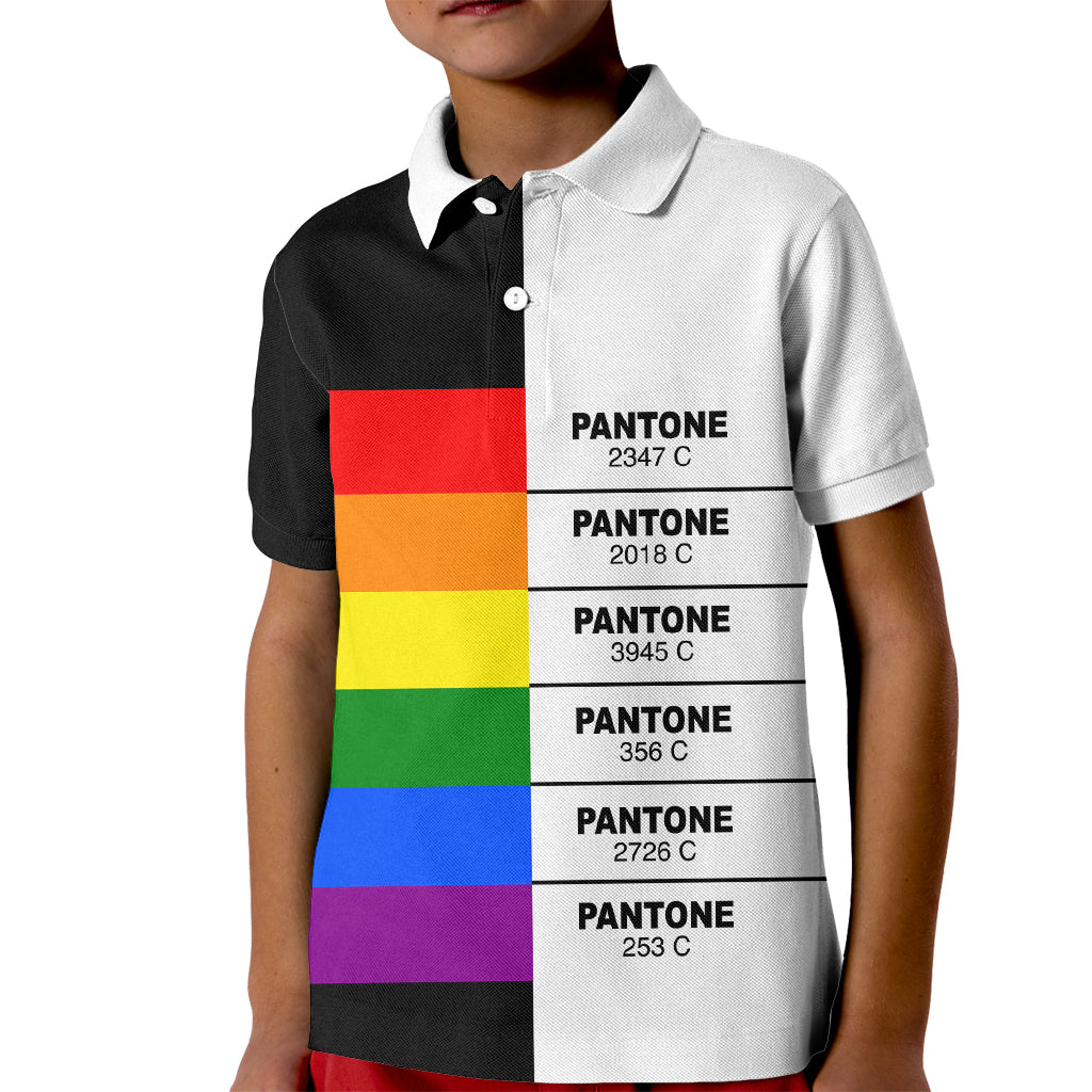 LGBT Pantone Kid Polo Shirt Pride LT6 - Wonder Print Shop