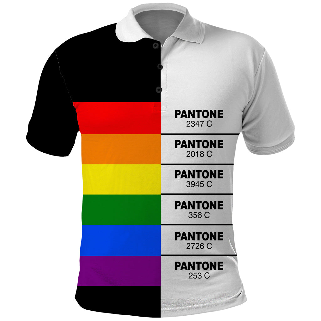 LGBT Pantone Polo Shirt Pride LT6 - Wonder Print Shop