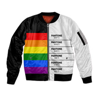 LGBT Pantone Sleeve Zip Bomber Jacket Pride LT6 - Wonder Print Shop