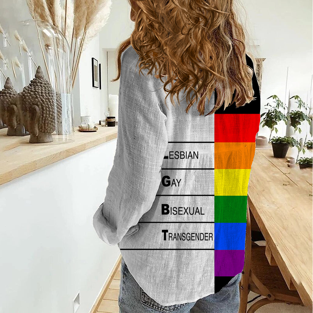 LGBT Pantone Women Casual Shirt Pride LT6 - Wonder Print Shop