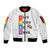 LGBT Live Good Be True Sleeve Zip Bomber Jacket White Vibe LT6 - Wonder Print Shop