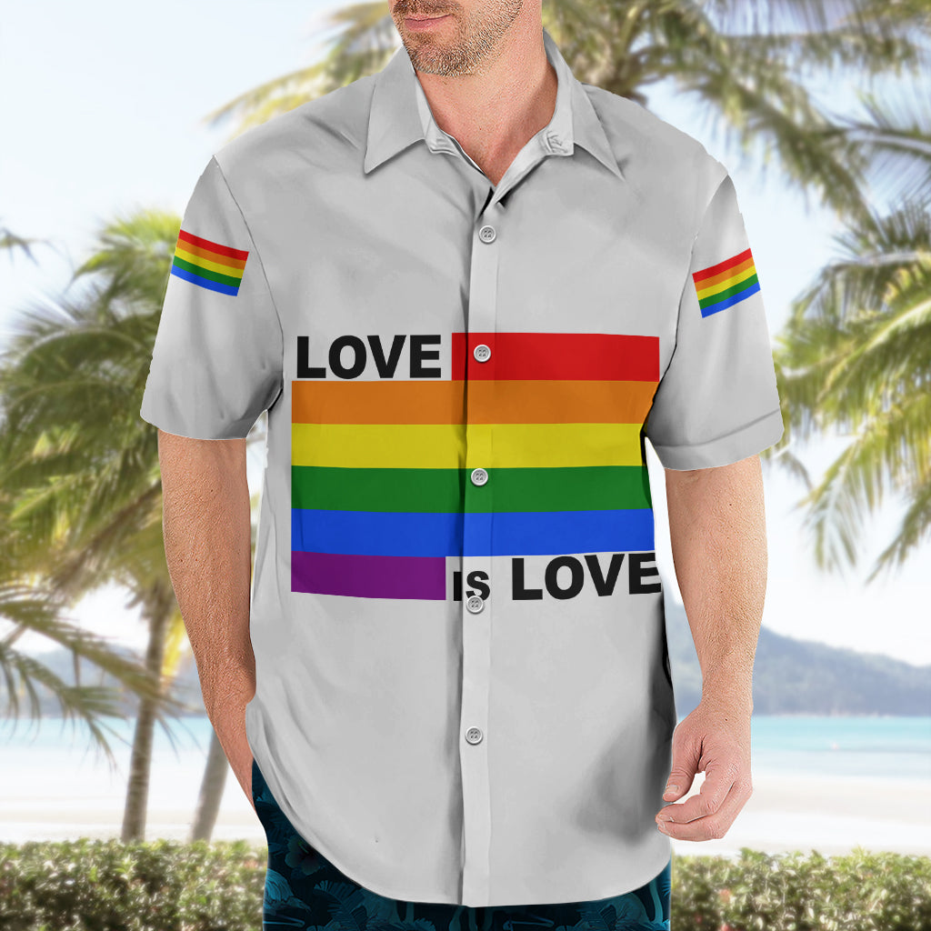 Pride Month Love Is Love Hawaiian Shirt White Vibe LT6 - Wonder Print Shop