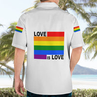 Pride Month Love Is Love Hawaiian Shirt White Vibe LT6 - Wonder Print Shop