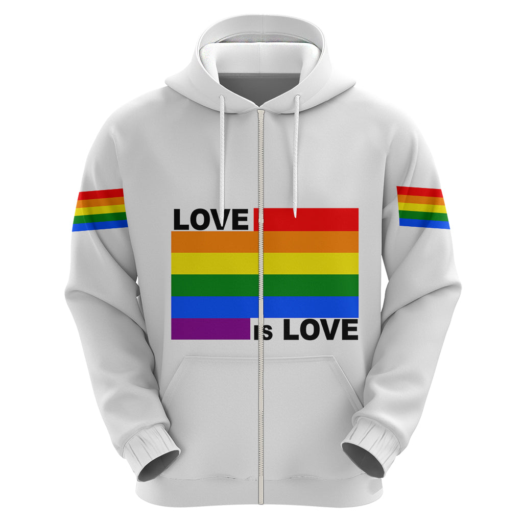 Pride Month Love Is Love Hoodie White Vibe LT6 - Wonder Print Shop