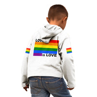 Pride Month Love Is Love Kid Hoodie White Vibe LT6 - Wonder Print Shop