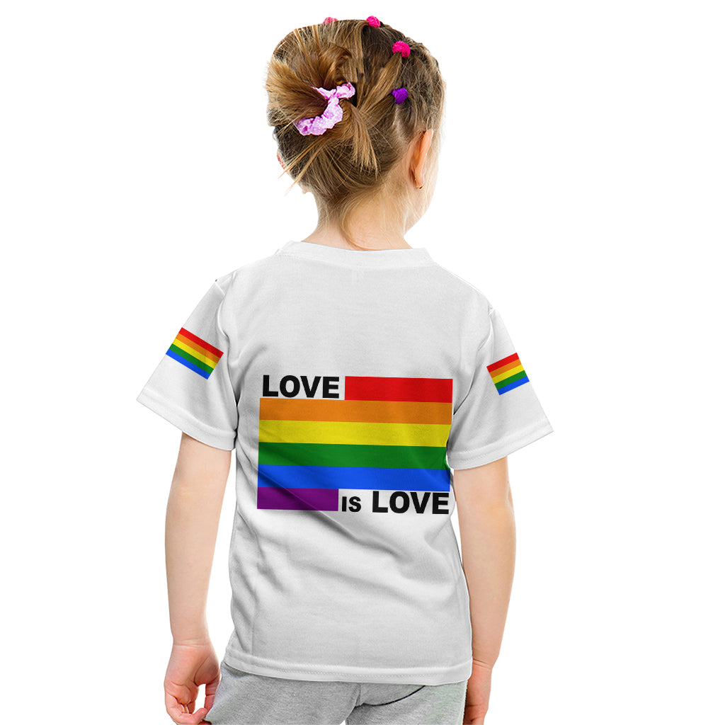 Pride Month Love Is Love Kid T Shirt White Vibe LT6 - Wonder Print Shop